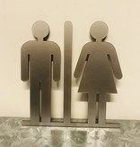 Plexiglas Toiletbordje of Pictogram Man & Vrouw in 10 kleuren beschikbaar