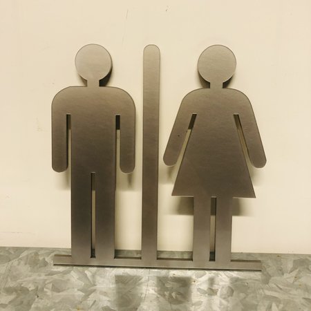 Plexiglas Toiletbordje of Pictogram Man & Vrouw in 10 kleuren beschikbaar
