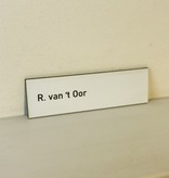Naamplaatje Vankan 84x25mm bel, briefkast of brievenbus