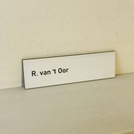 Naamplaatje Vankan 84x25mm bel, briefkast of brievenbus