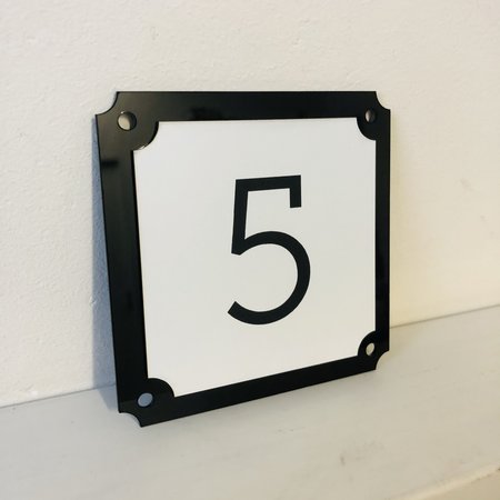 Parisienne Kunststof Huisnummer en Naambordje