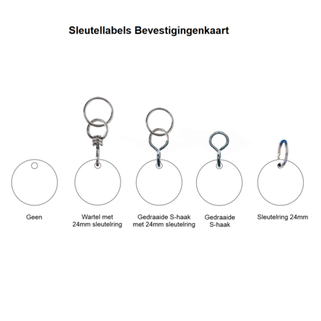 CombiCraft Dikke 3mm Kunststof Sleutelhangers & Sleutellabels Model E6 voorzien van jouw logo, tekst en nummering