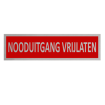 Aluminium Deurbordje Nooduitgang Vrijlaten