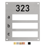 Grote Kunststof Naamplaathouder met 4 boorgaten en plek voor drie naamplaatjes