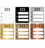 Grote Kunststof Naamplaathouder met 4 boorgaten en plek voor drie naamplaatjes