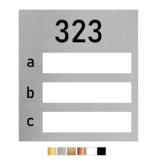 Grote Kunststof Naamplaathouder met dubbelzijdige tape en plek voor drie naamplaatjes