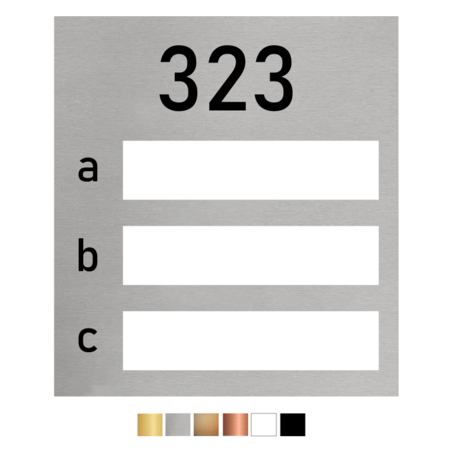 Grote Kunststof Naamplaathouder met dubbelzijdige tape en plek voor drie naamplaatjes