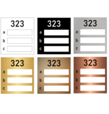 Grote Kunststof Naamplaathouder met dubbelzijdige tape en plek voor drie naamplaatjes