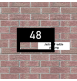Kunststof Naamplaathouder met tape en plek voor één naamplaatje