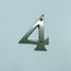 Restpartij Messing Vernikkeld 3D Nummer of Huisnummer 4