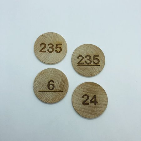 Houten nummerplaatjes met jouw nummering