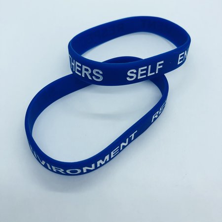 Siliconen Polsbandjes met jouw tekst opdruk in 1 kleur