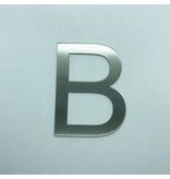 3D letters en cijfers van gesatineerd RVS Edelstaal van 40 tot 300 mm grootte in vier verschillende lettertypes - ALLEEN HOOFDLETTERS -