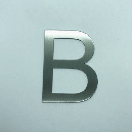 3D letters en cijfers van gesatineerd RVS Edelstaal van 40 tot 300 mm grootte in vier verschillende lettertypes - ALLEEN HOOFDLETTERS -