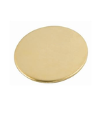 Blanco Nummerplaatjes Messing rond zonder bevestiging