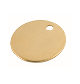 Blanco Nummerplaatjes Messing rond met gat