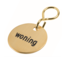 Sleutellabels Geborsteld Messing rond met tekstgravering