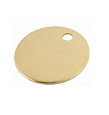 Blanco Nummerplaatjes Messing rond met gat