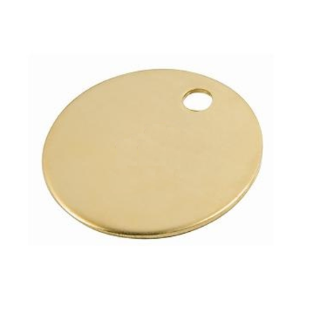 Blanco Nummerplaatjes Messing rond met gat