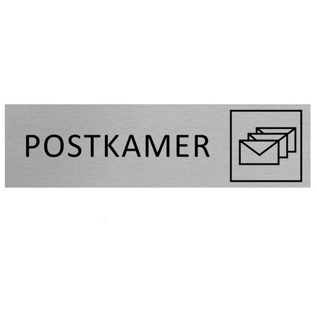 CombiCraft Aluminium Bordje Postkamer 165x45mm met tape