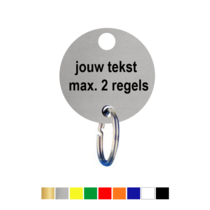 Sleutellabels rond met ophanggat