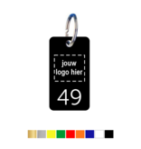 CombiCraft Genummerde Kunststof Sleutelhangers & Sleutellabels Rechthoek Staand met afgeronde hoeken met logo