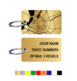 Kunststof Sleutelhangers & Sleutellabel 50x30mm Amsterdam uitvoering - met jouw tekst, naam, nummers of telefoonnummer op 3 regels