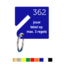 CombiCraft Kunststof Sleutelhangers & Sleutellabel 40x37,8mm - met een nummer en optioneel tekst op 3 regels