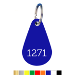 CombiCraft Genummerde Kunststof Sleutelhangers & Sleutellabel Druppel