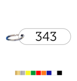 CombiCraft Genummerde Kunststof Sleutelhangers & Sleutellabel Liggende Labelovaal