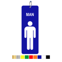 Grote WC Sleutellabel Man