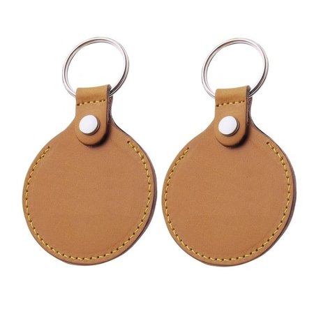 Leren of kunstleren sleutelhanger met jouw logo. Sleutelhanger is 58x95mm  met een muntgeld vakje en drukknop