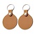 Leren sleutelhanger met geldvakje en jouw logo 58x95mm
