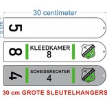 CombiCraft XXXL enorm grote 30cm Kleedkamer Sleutelhanger gemaakt van Aluminium Combipanelen in 30x6cm