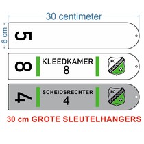 XXXL 30cm Kleedkamer Sleutelhanger Aluminium Combimateriaal