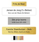 Graveerplaatje of naamplaatje - in een wensmaat tot max. 125 x 25mm voor bij de bel, deur of brievenbus
