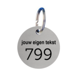 CombiCraft Genummerde Aluminium Sleutellabels of Sleutelhangers 100% Elox Rond met nummer en tekst gravering