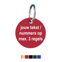 Sleutellabels Aluminium Gekleurd met tekst