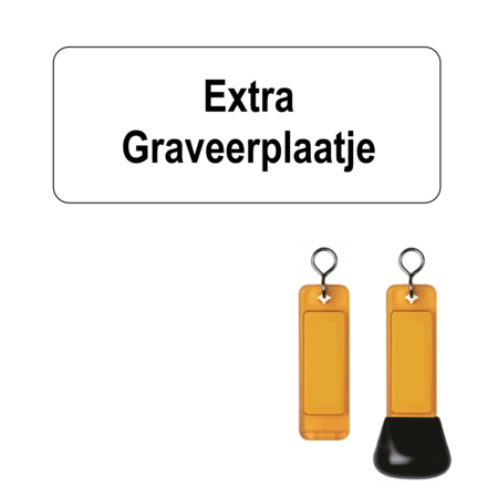 Extra graveerplaatje voor de Canary en Canary Warf  hotel sleutelhanger - per 1 stuk