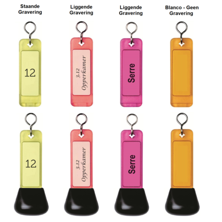 Extra graveerplaatje voor de Canary en Canary Warf  hotel sleutelhanger - per 1 stuk