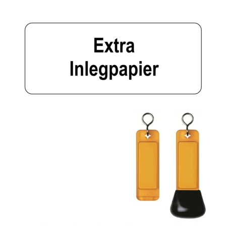 Extra Inlegpapier voor de Canary en Canary Warf  hotel sleutelhanger - per 100 stuks