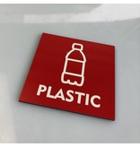 Plastic bordje 10x10cm