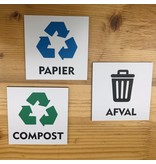 Recycle Papier bordje 10x10cm