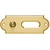 CombiLux Smal Messing belpaneeltje in 145x55mm met ronding