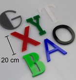 CombiCraft 3D Letters & Cijfers van Plexiglas 200mm hoog 3mm dik