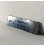 Naamplaatje Vankan 84x25mm bel, briefkast of brievenbus