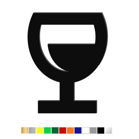 Losse Plexiglas 3D Wijnglas wanddecoratie voor aan de muur