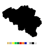 Losse Plexiglas 3D Kaart van België wanddecoratie voor aan de muur