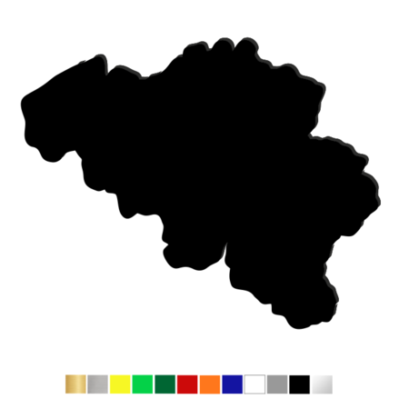 Losse Plexiglas 3D Kaart van België wanddecoratie voor aan de muur