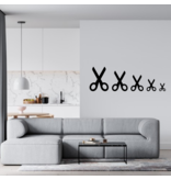 Losse Plexiglas 3D Schaar wanddecoratie voor aan de muur